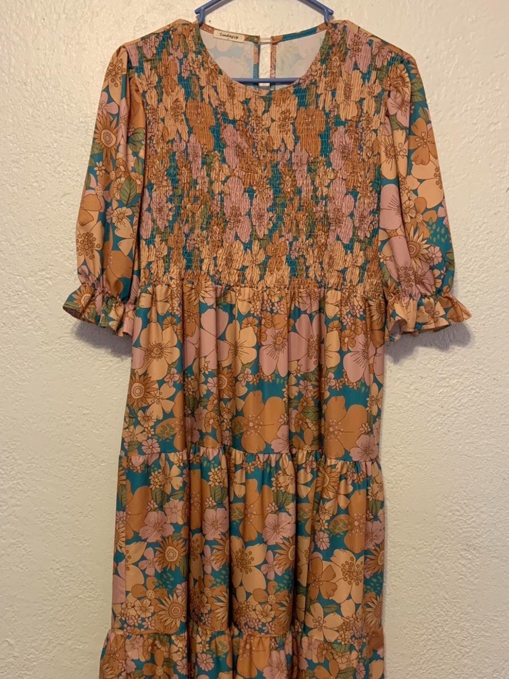 Sunday Up 70s Floral Maxi dress - Large
